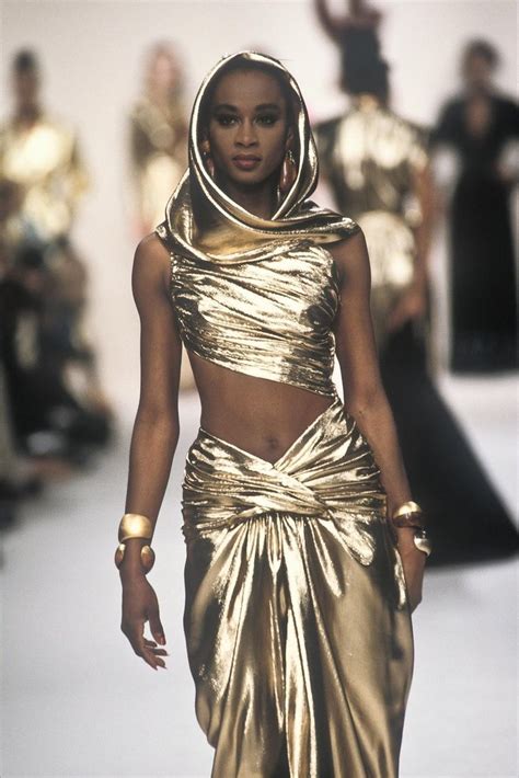 ysl fall 1991 gold dress|Yves Saint Laurent 1991 .